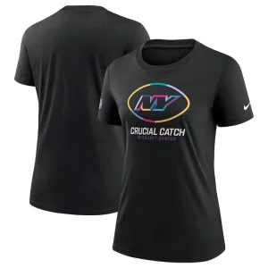 New york jets nike womens 2024 nfl crucial catch tri blend t shirt Black