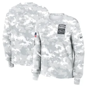 New york jets nike womens 2024 salute to service long sleeve t shirt Arctic camo