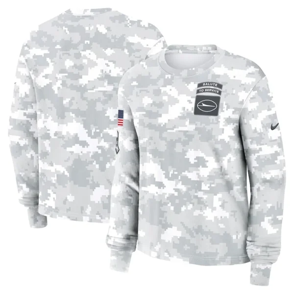New york jets nike womens 2024 salute to service long sleeve t shirt Arctic camo