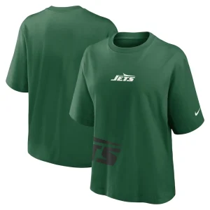 New york jets nike womens boxy t shirt Green