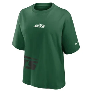 New york jets nike womens boxy t shirt Green S
