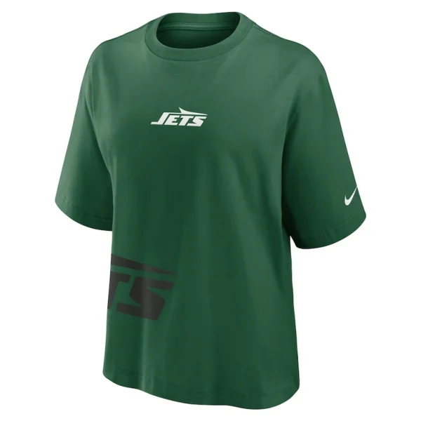 New york jets nike womens boxy t shirt Green S