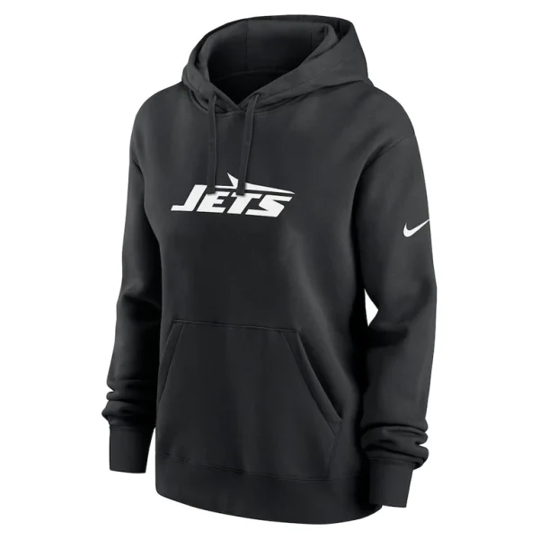 New york jets nike womens club fleece pullover hoodie Black S