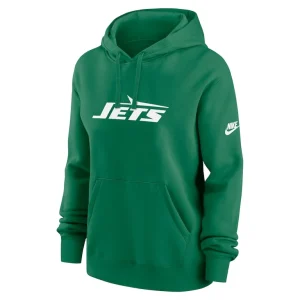 New york jets nike womens club fleece pullover hoodie Green S