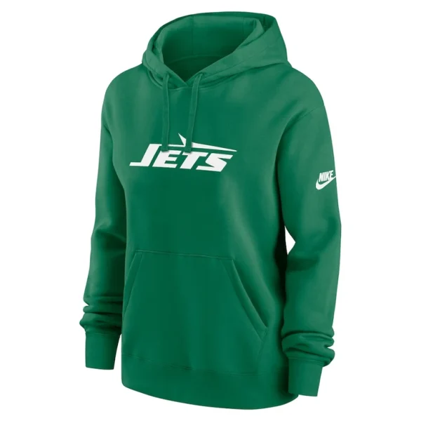 New york jets nike womens club fleece pullover hoodie Green S