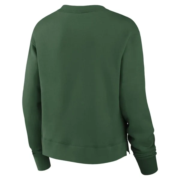 New york jets nike womens high hip fleece pullover sweatshirt Green M