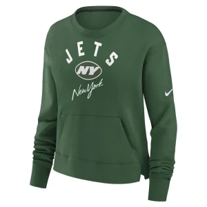 New york jets nike womens high hip fleece pullover sweatshirt Green S