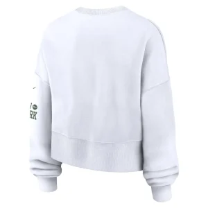 New york jets nike womens oversized pullover sweatshirt White M