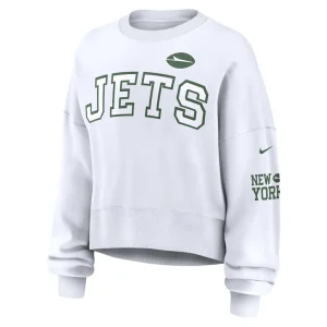 New york jets nike womens oversized pullover sweatshirt White S