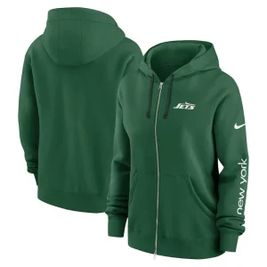 New york jets nike womens phoenix hoodie full zip sweatshirt Green