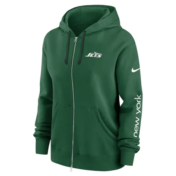 New york jets nike womens phoenix hoodie full zip sweatshirt Green S