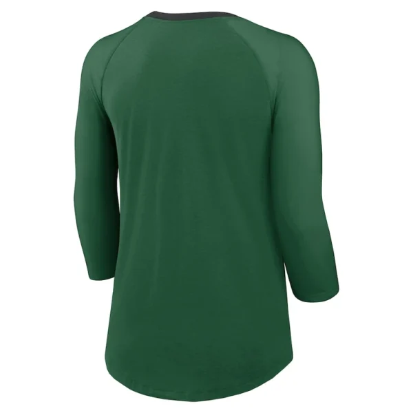 New york jets nike womens raglan 34 sleeve t shirt Green M