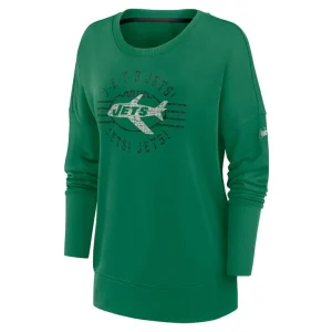 New york jets nike womens rewind playback icon performance pullover sweatshirt Green S