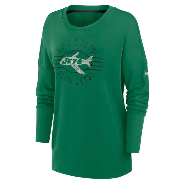New york jets nike womens rewind playback icon performance pullover sweatshirt Green S