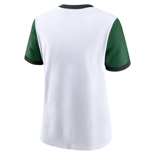 New york jets nike womens rewind ringer t shirt Whitegreen M