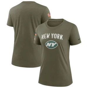 New york jets nike womens salute to service legend t shirt Olive