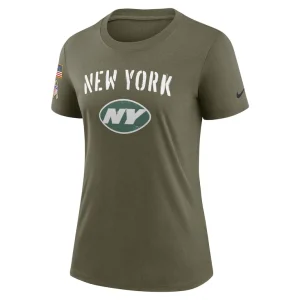New york jets nike womens salute to service legend t shirt Olive S