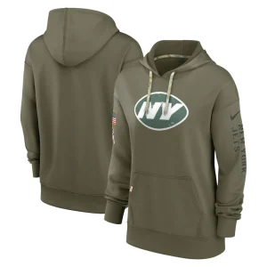 New york jets nike womens salute to service performance pullover hoodie Olive