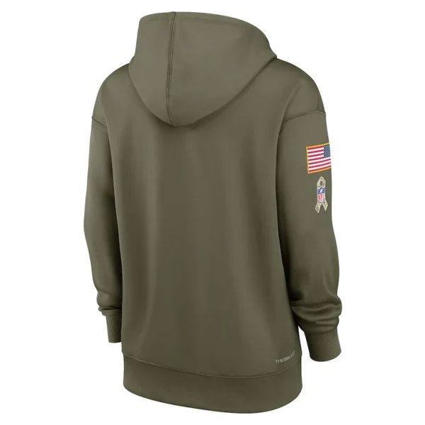 New york jets nike womens salute to service performance pullover hoodie Olive M