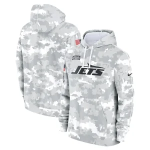New york jets nike youth 2024 salute to service pullover hoodie Whitegray