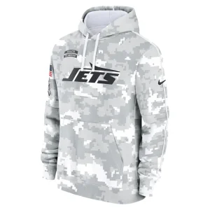 New york jets nike youth 2024 salute to service pullover hoodie Whitegray Yth M