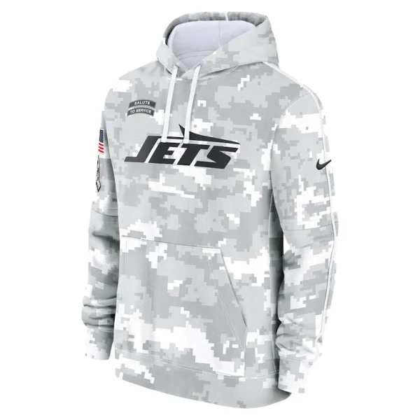 New york jets nike youth 2024 salute to service pullover hoodie Whitegray Yth M