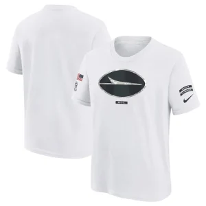 New york jets nike youth 2024 salute to service t shirt White