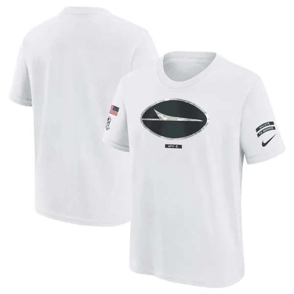 New york jets nike youth 2024 salute to service t shirt White