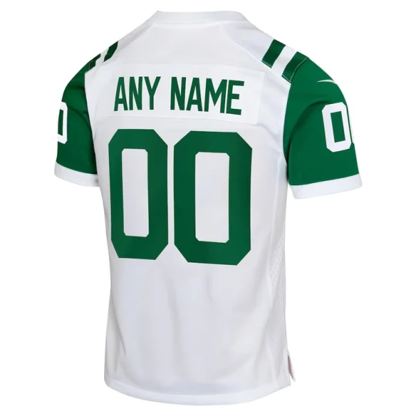 New york jets nike youth classic alternate custom replica jersey White Yth L