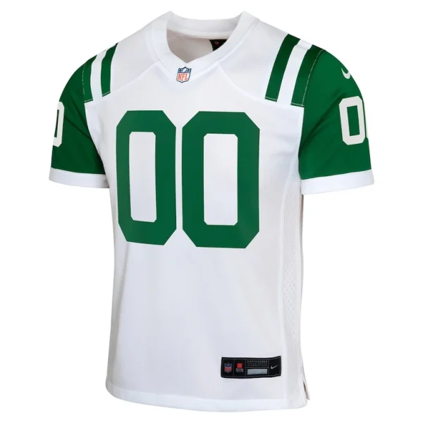 New york jets nike youth classic alternate custom replica jersey White Yth M