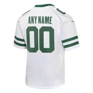 New york jets nike youth custom game jersey Legacy white Yth L