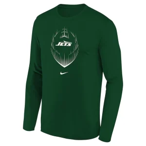 New york jets nike youth legend icon long sleeve t shirt Green Yth M