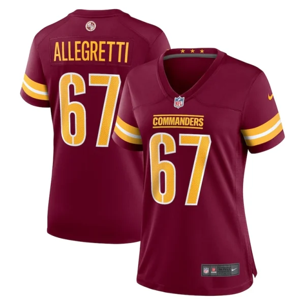 Nick allegretti washington commanders nike womens game jersey Burgundy