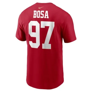 Nick bosa san francisco 49ers nike player name number t shirt Scarlet L