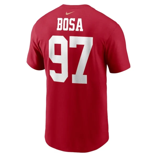 Nick bosa san francisco 49ers nike player name number t shirt Scarlet L
