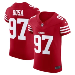 Nick bosa san francisco 49ers nike vapor f.u.s.e. elite jersey Scarlet