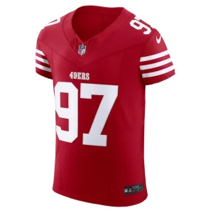 Nick bosa san francisco 49ers nike vapor f.u.s.e. elite jersey Scarlet 44