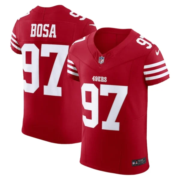 Nick bosa san francisco 49ers nike vapor f.u.s.e. elite jersey Scarlet