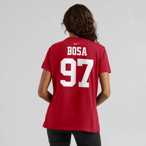 Nick bosa san francisco 49ers nike womens player name number t shirt Scarlet 2XL