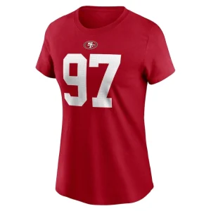 Nick bosa san francisco 49ers nike womens player name number t shirt Scarlet M