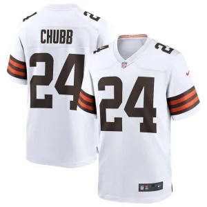 Nick chubb cleveland browns nike game jersey White