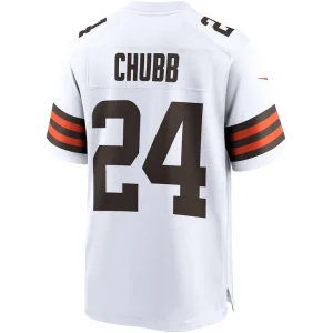Nick chubb cleveland browns nike game jersey White L