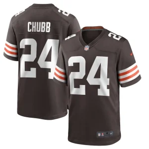 Nick chubb cleveland browns nike player game jersey Brown