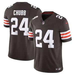 Nick chubb cleveland browns nike vapor f.u.s.e. limited jersey Brown