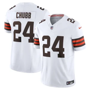 Nick chubb cleveland browns nike vapor f.u.s.e. limited jersey White