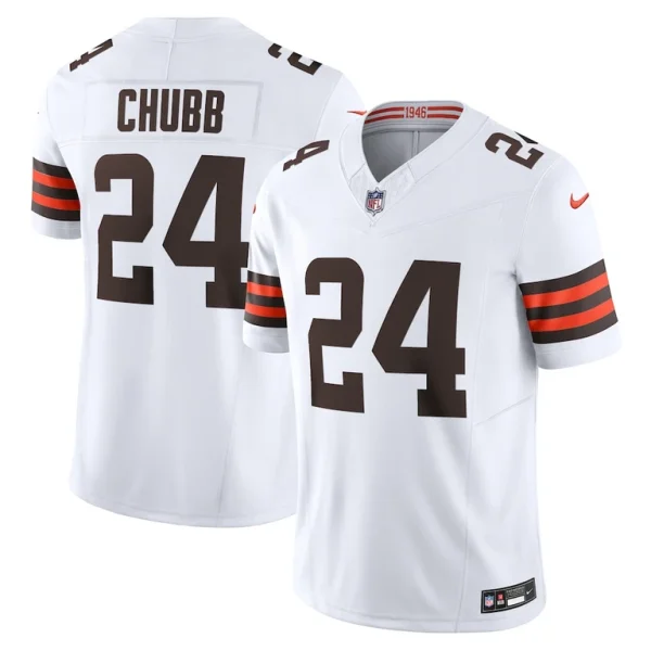 Nick chubb cleveland browns nike vapor f.u.s.e. limited jersey White