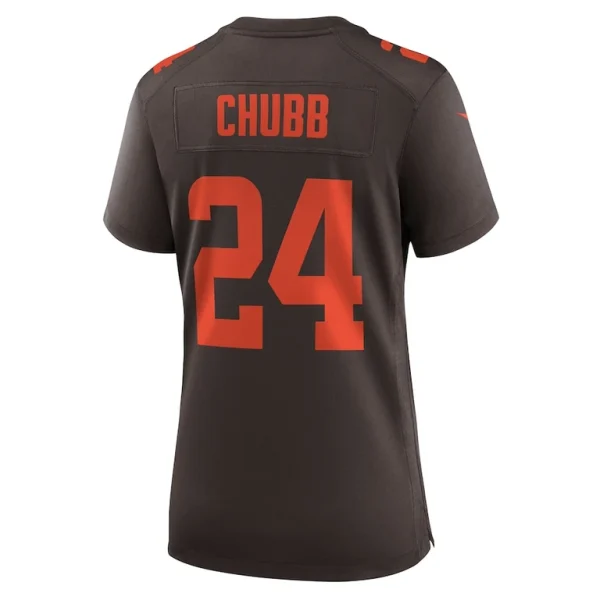 Nick chubb cleveland browns nike womens alternate game jersey Brown L