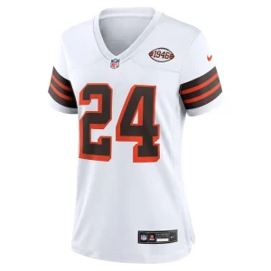 Nick chubb cleveland browns nike womens alternate game jersey White M