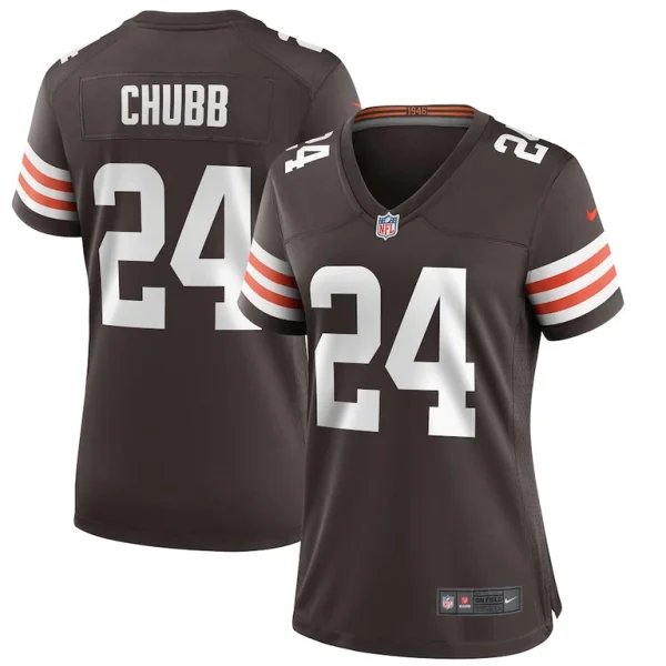 Nick chubb cleveland browns nike womens game jersey Brown
