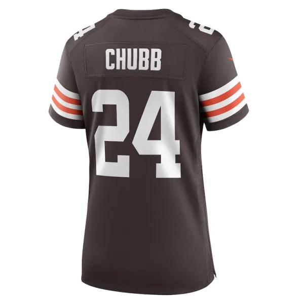 Nick chubb cleveland browns nike womens team game jersey Brown L